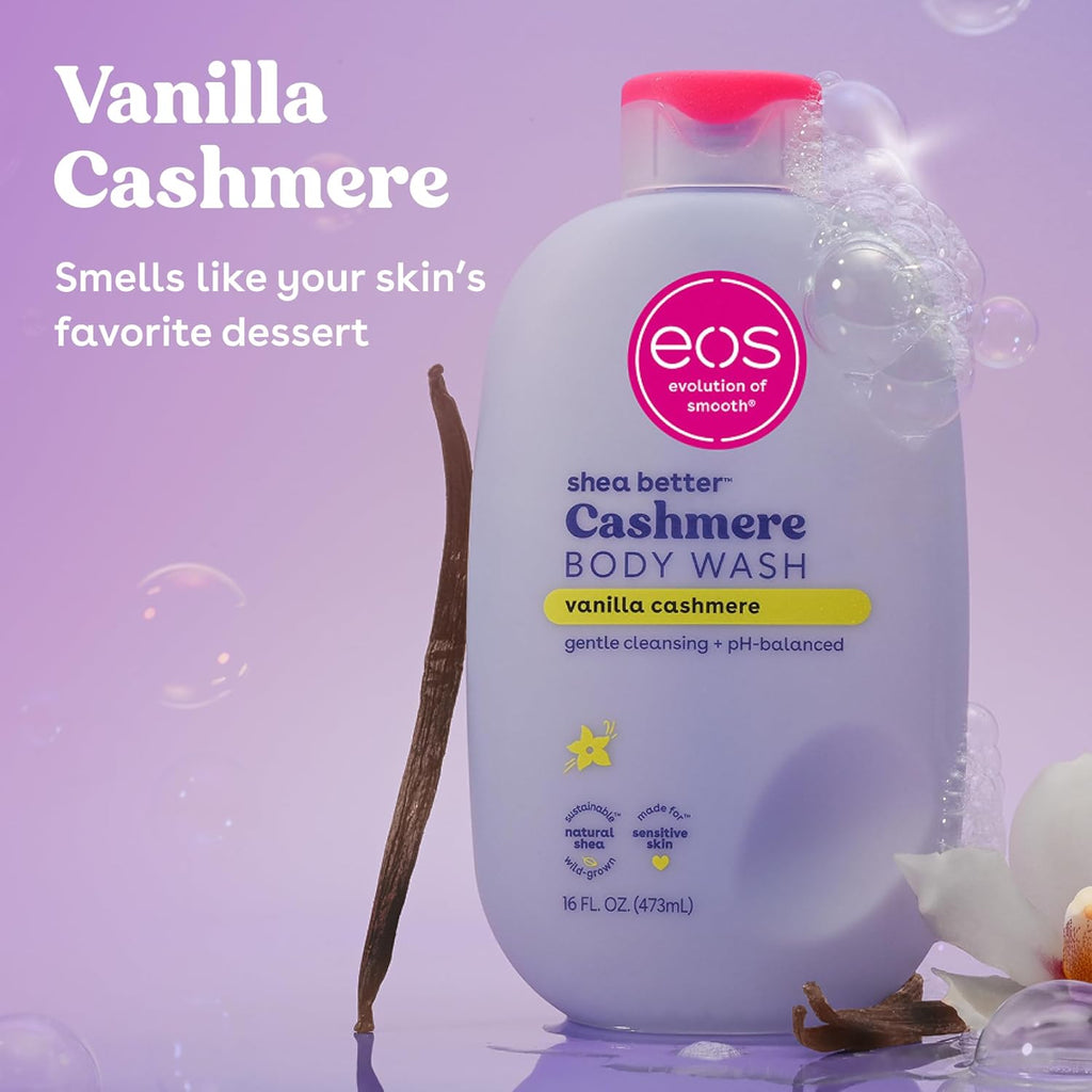 eos Moisturizing Vanilla Body Wash for Sensitive Skin - Shea Butter Formula
