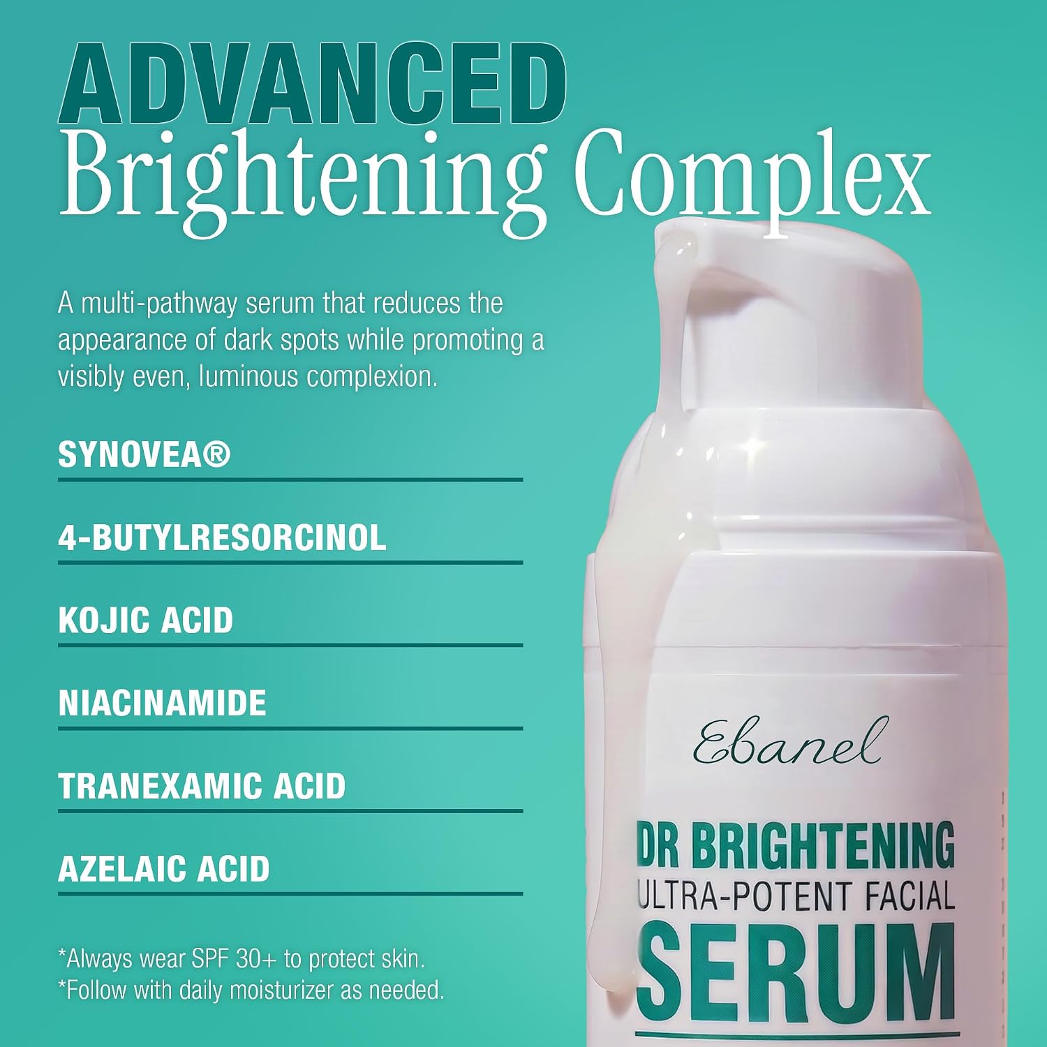 Ebanel Dark Spot Remover Serum with Synovea HR & Multi-Acids for Face & Body - Visible Brightening in 4 Weeks