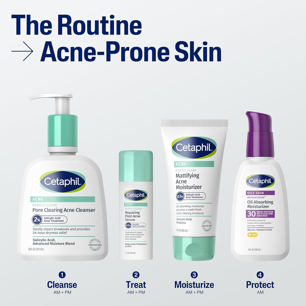 Cetaphil Gentle Acne Moisturizer with 0.5% Salicylic Acid for Sensitive Skin, 3oz