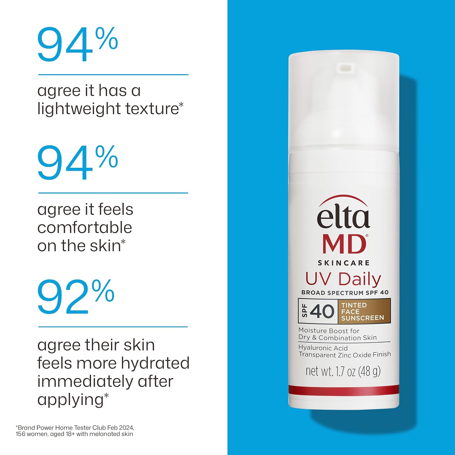 EltaMD UV Daily Tinted SPF 40 Face Sunscreen for Dry Skin (1.7 oz)