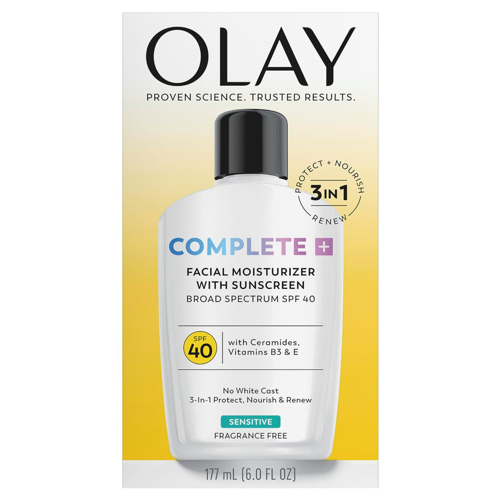 Olay Complete+ Fragrance-Free SPF 40 Face Moisturizer for Sensitive Skin