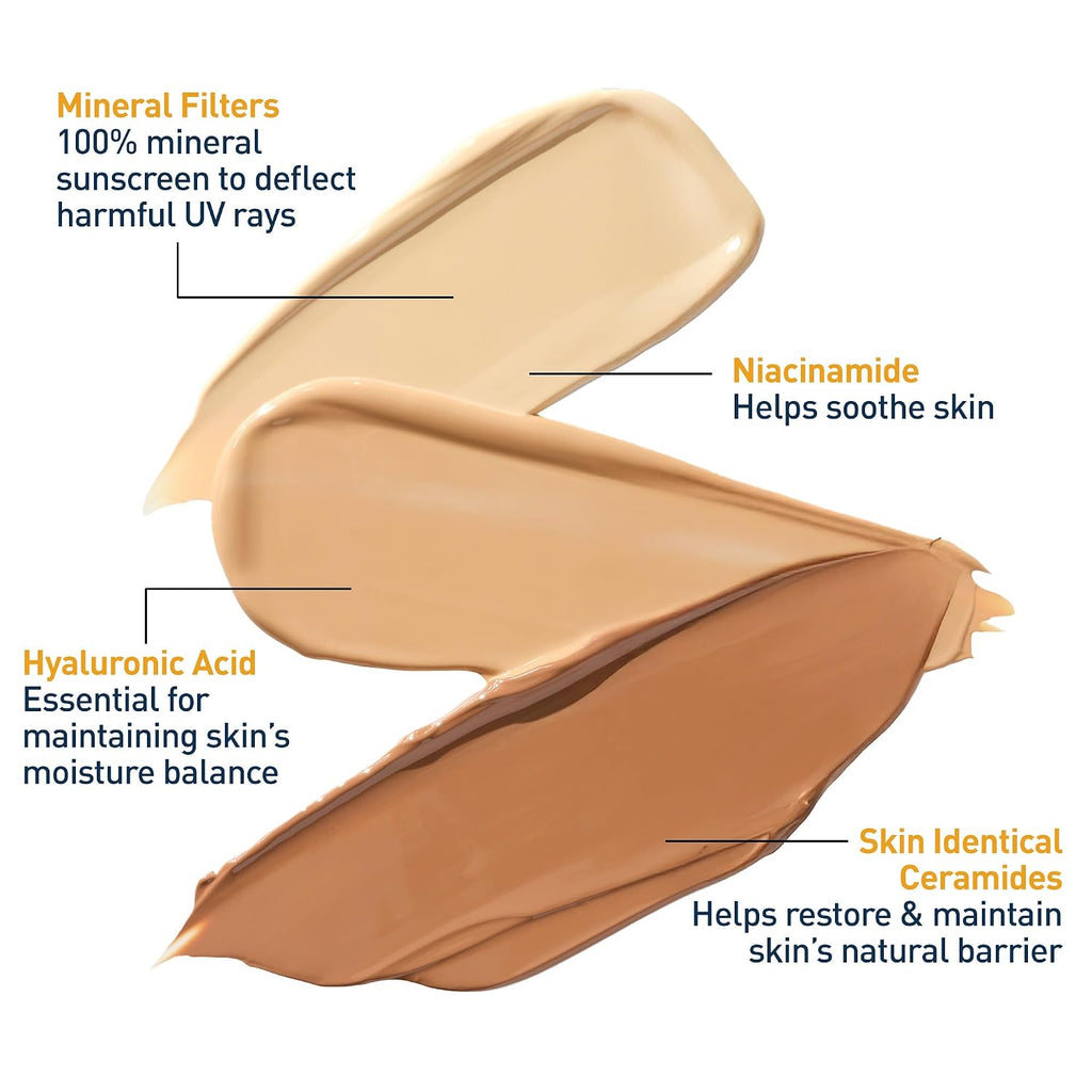 CeraVe Hydrating Mineral SPF 30 Sheer Tint Face Sunscreen - For All Skin Types
