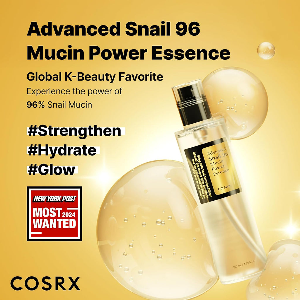 COSRX Snail Mucin 96% Repairing Serum - Hydrating Face Essence for Dryness & Fine Lines, 100ml