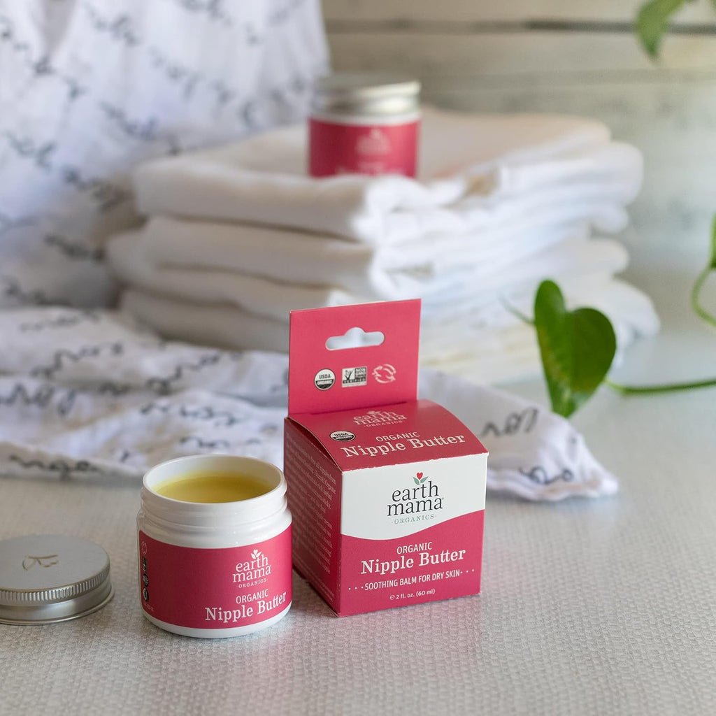 Earth Mama Organic Lanolin-Free Nipple Butter - 2 fl oz for Breastfeeding Moms