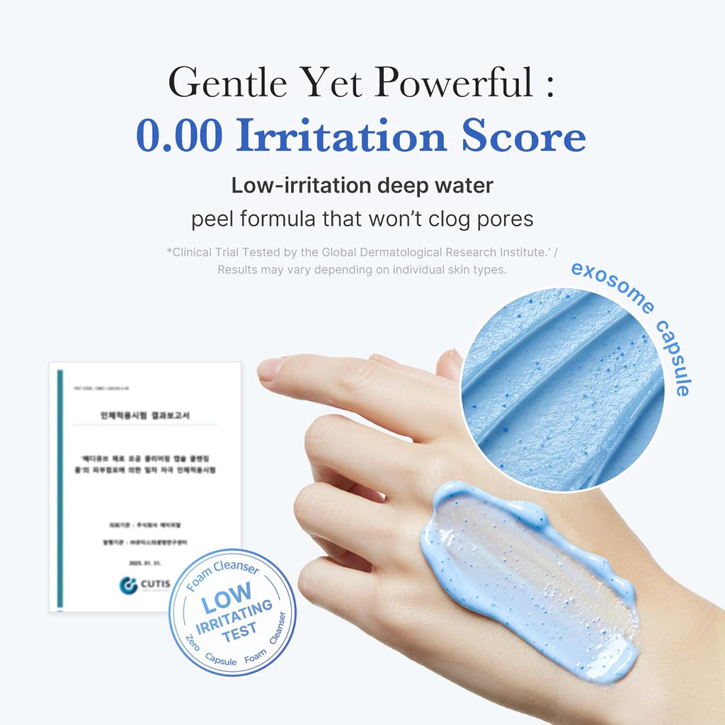 medicube Zero Pore Capsule Cleansing Foam - Daily Gentle Face Wash for Blackhead & Pore Care with AHA/BHA/PHA, 4.23 oz