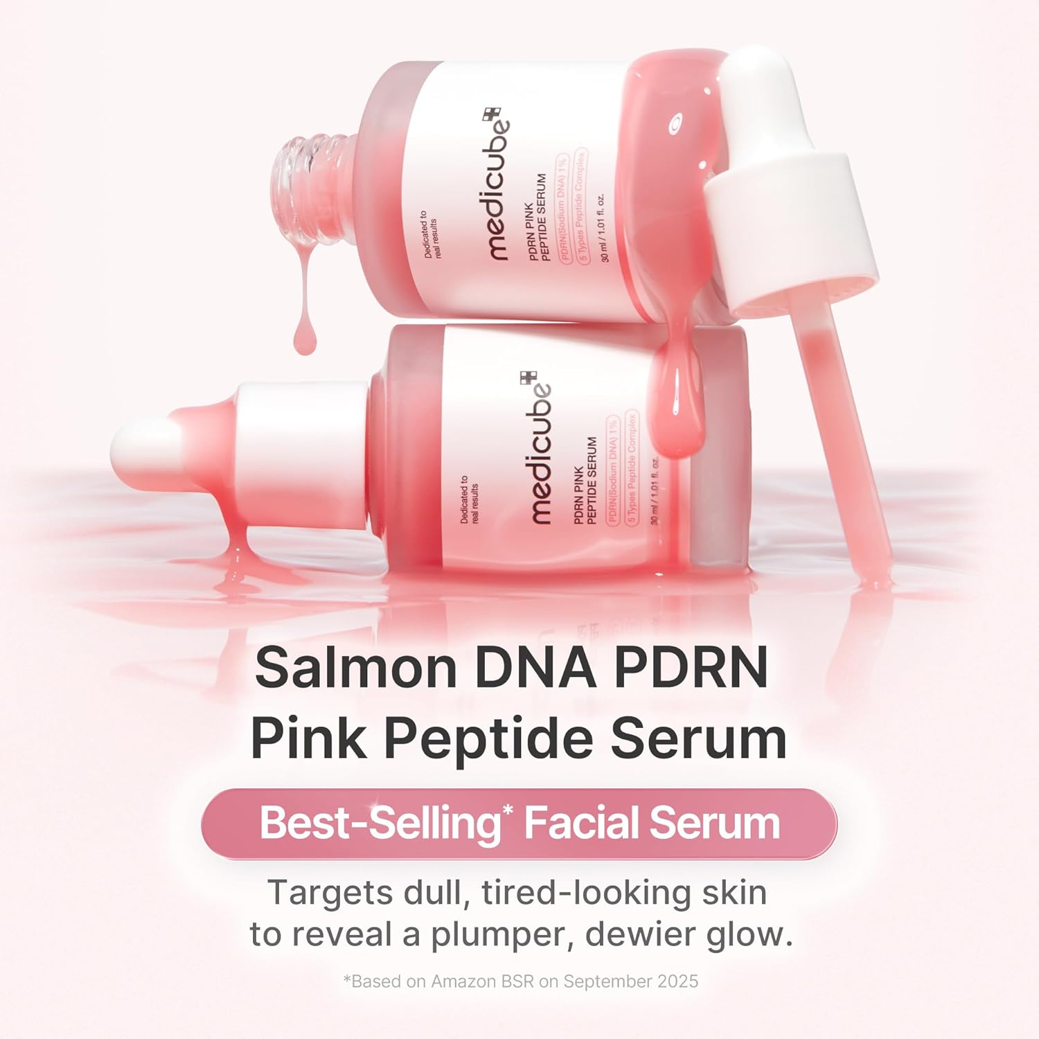 Medicube Pink Peptide Serum with Salmon DNA for Even Tone & Hydration