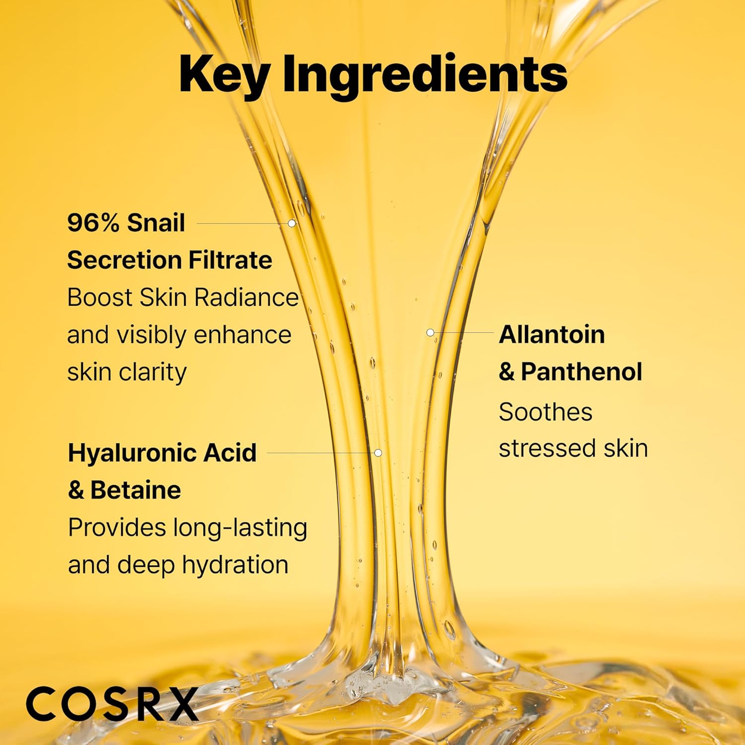 COSRX Snail Mucin 96% Repairing Serum - Hydrating Face Essence for Dryness & Fine Lines, 100ml
