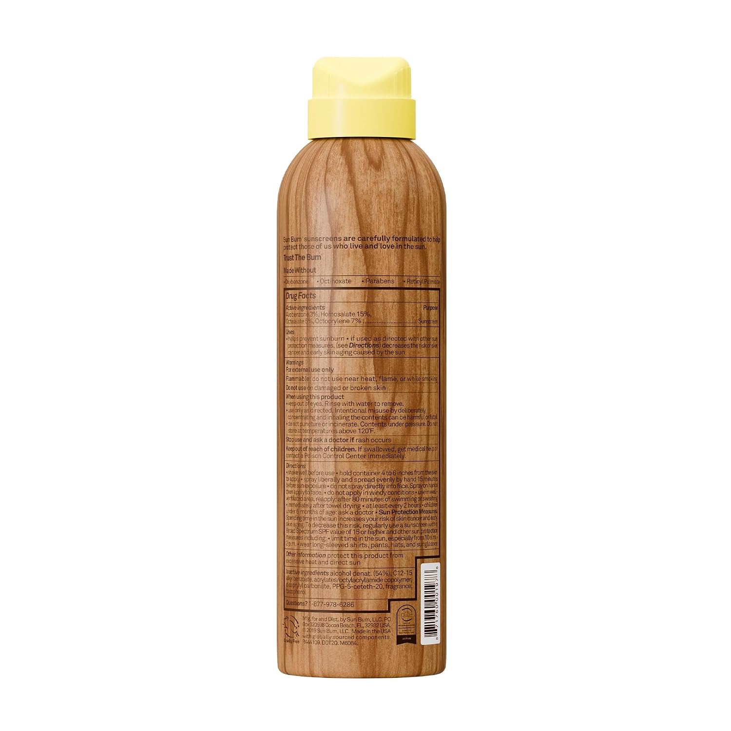Sun Bum Original SPF 50 Sunscreen Spray - Broad Spectrum Moisturizing with Vitamin E (6 oz)