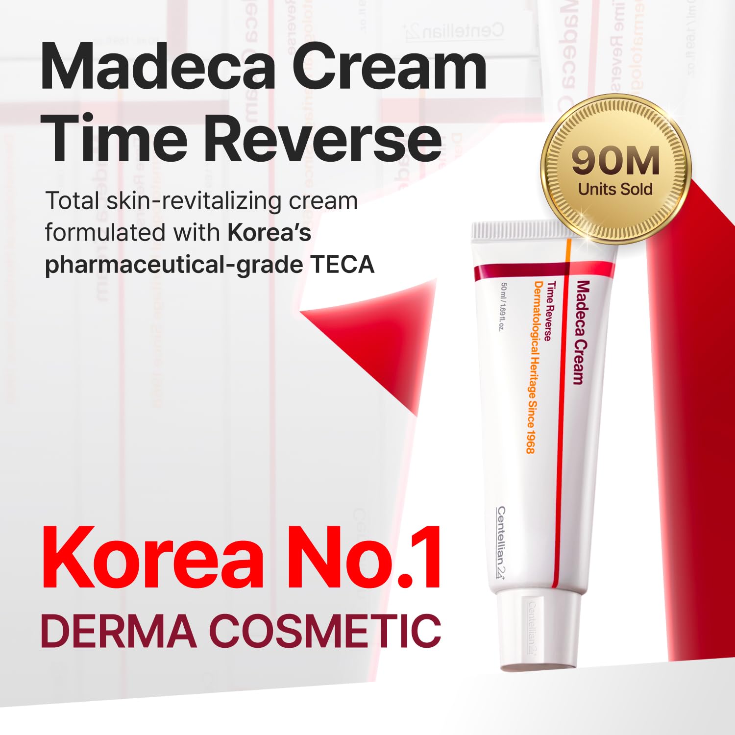 CENTELLIAN 24 Time Reverse Anti-Aging Face Cream - Firming Moisturizer with TECA Centella Asiatica for All Skin Types (1.69 fl oz)