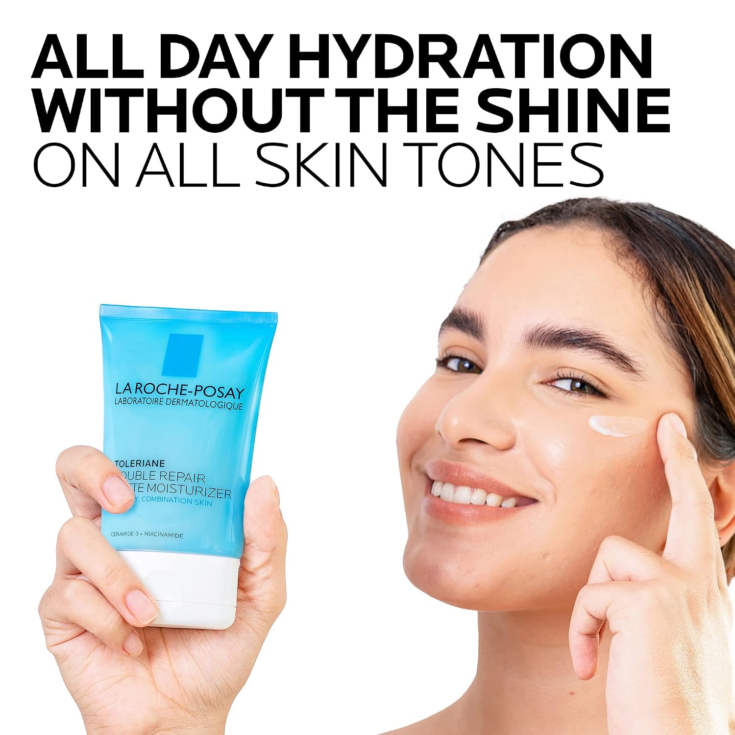 La Roche-Posay Toleriane Double Repair Matte Moisturizer for Oily Skin - Oil-Free Niacinamide & Ceramide Formula
