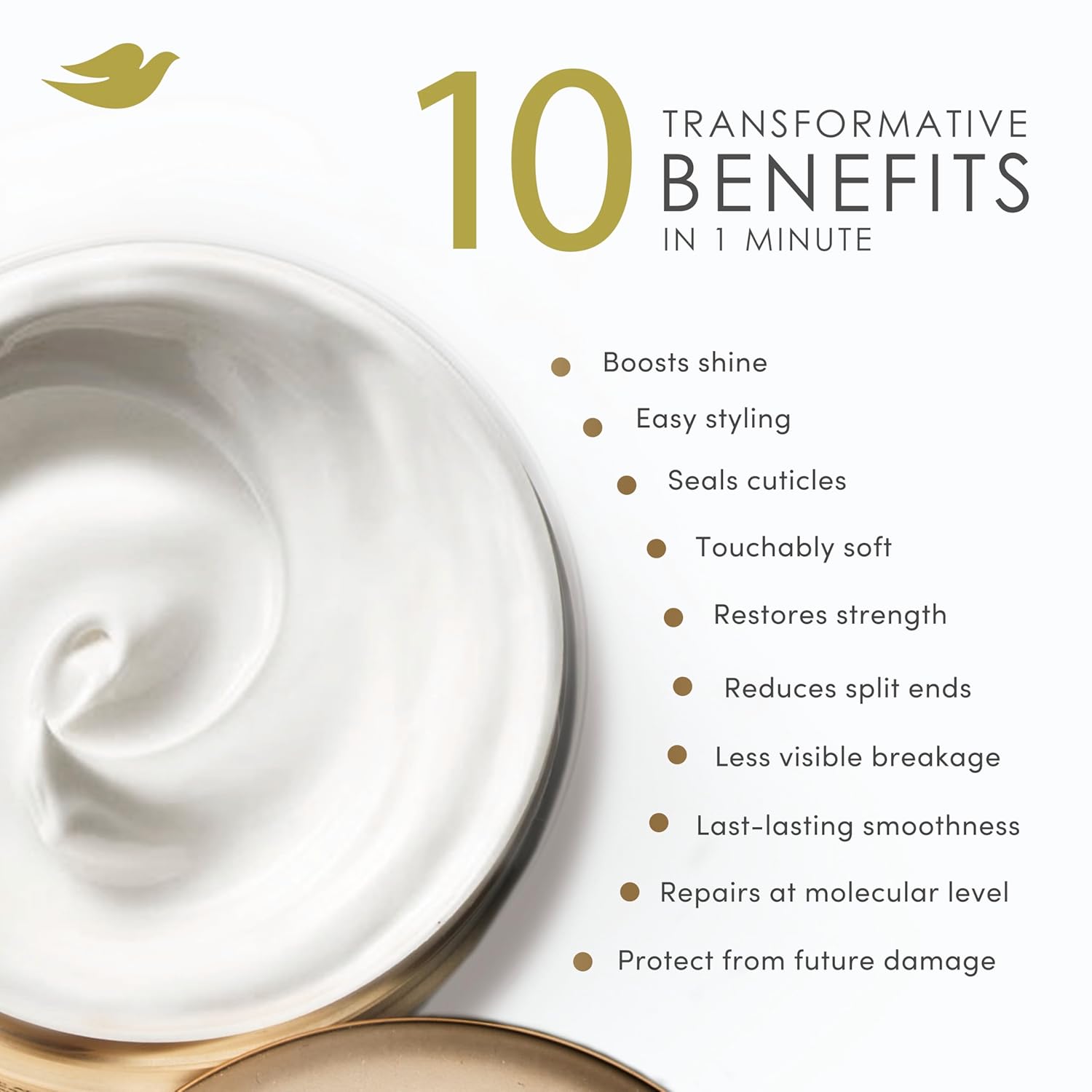 Dove Intensive Repair 10-in-1 Serum Hair Mask for Damaged Hair - Bio-Protein Care, 9.2 fl oz