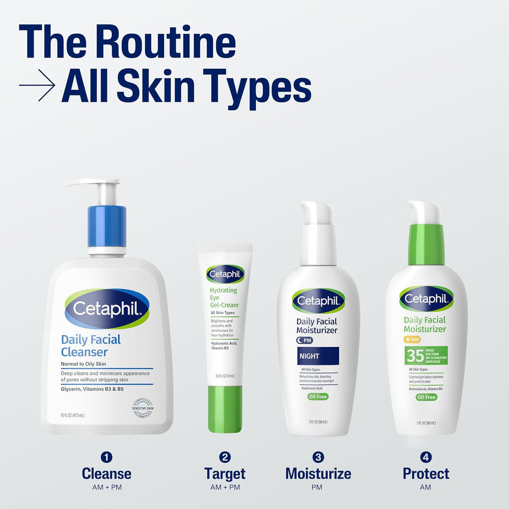 Cetaphil Daily Facial Moisturizer SPF 35 - Oil-Free & Fragrance-Free for Sensitive Skin