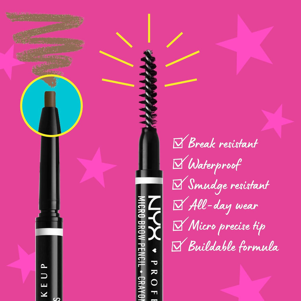 NYX Micro Brow Pencil - Precise Eyebrow Filler for Sparse Brows | Vegan & Waterproof