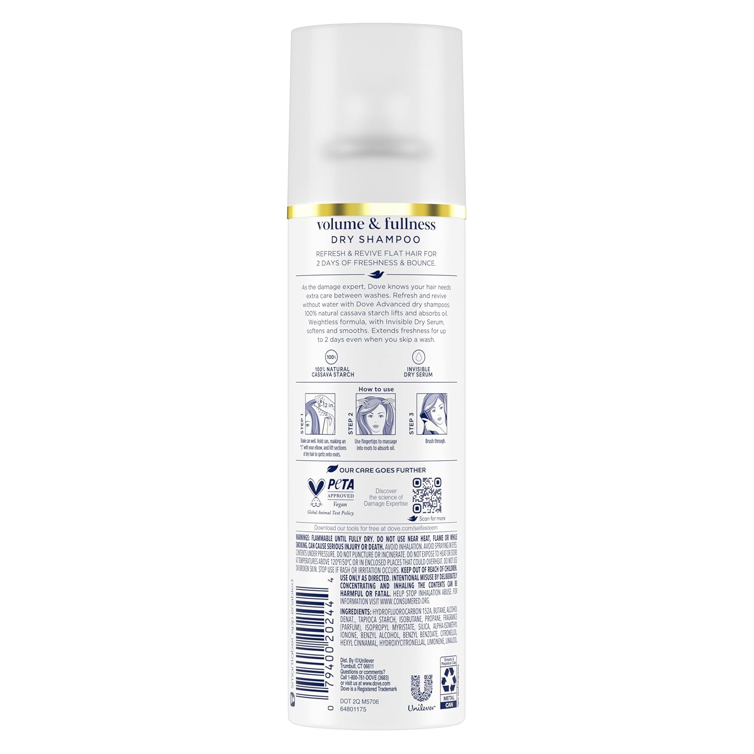 Dove Dry Shampoo Spray for Oily Hair - Refreshes & Adds Volume Between Washes (2-Pack)