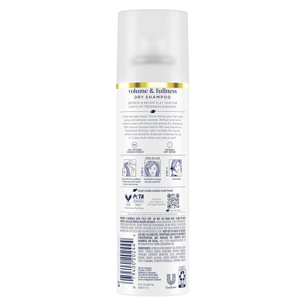 Dove Dry Shampoo Spray for Oily Hair - Refreshes & Adds Volume Between Washes (2-Pack)