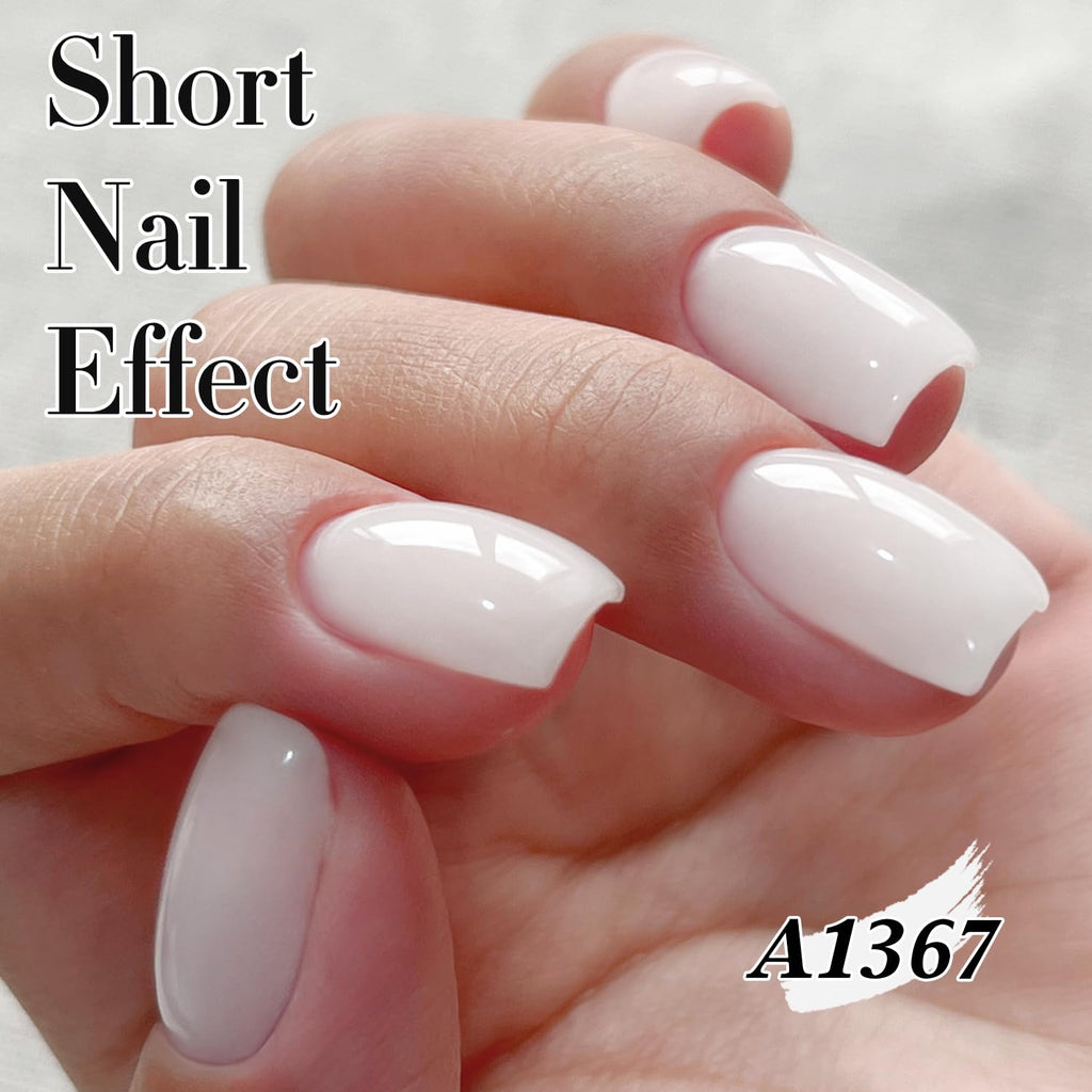 Double Rhythm Milky White Gel Polish - Same Bottle Formula for Long-Lasting Sheer Finish