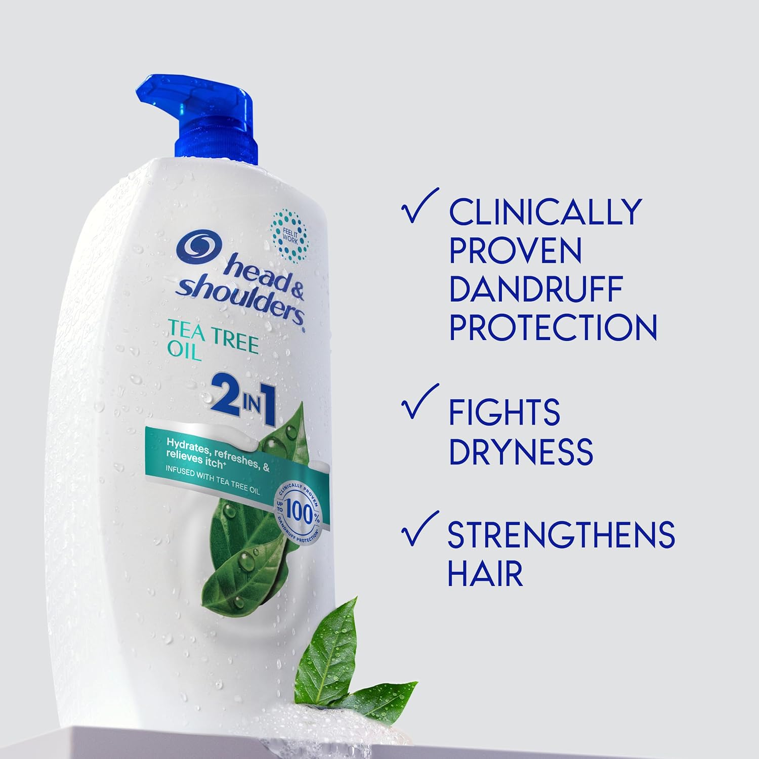 Head & Shoulders Anti-Dandruff Shampoo + Conditioner with Tea Tree Oil & 1% Pyrithione Zinc for Dandruff Relief