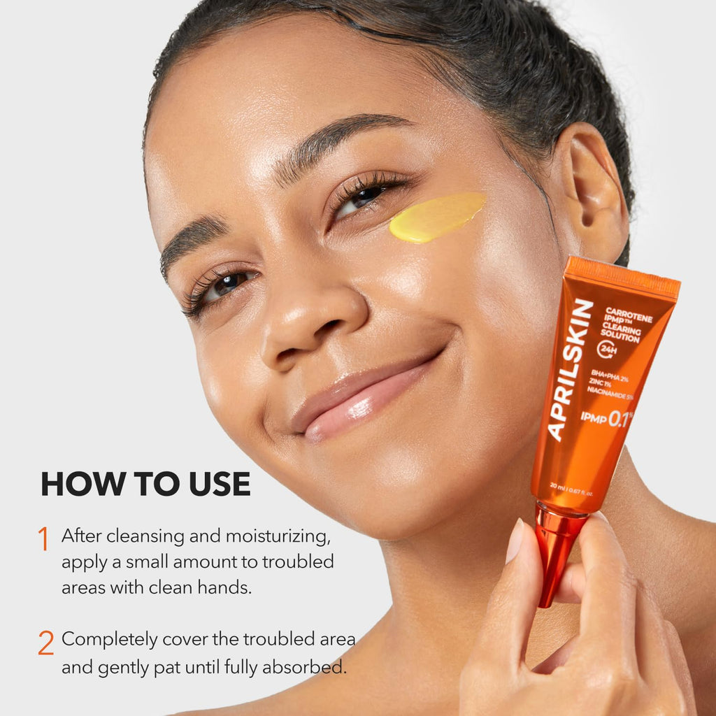 Soothe & Clear Acne with APRILSKIN Carrotene IPMP Solution - BHA/AHA/Niacinamide, 0.67 fl oz