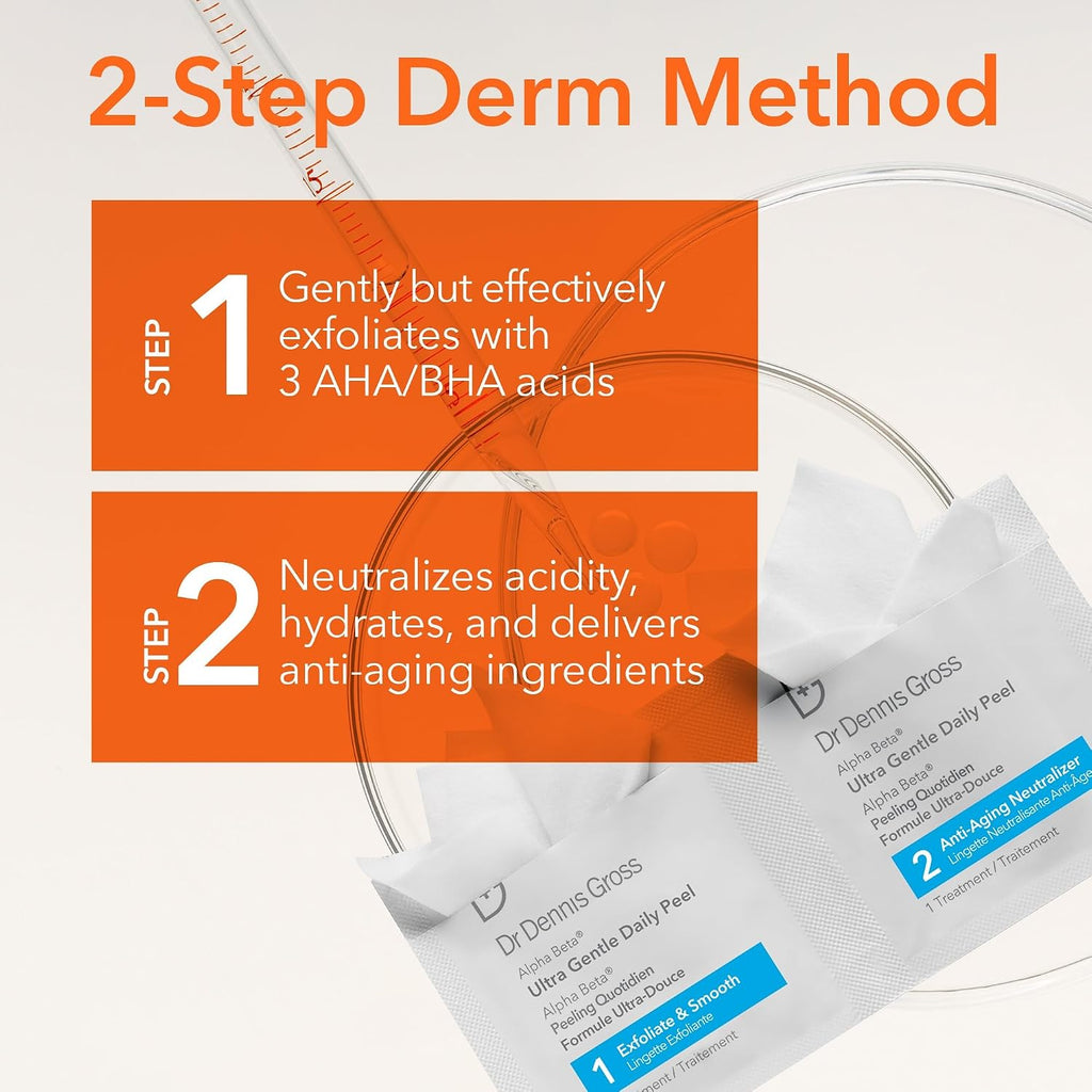 Dr. Dennis Gross Alpha Beta Ultra Gentle Daily Peel Pads for Dehydrated/Sensitive Skin (5 Treatments)