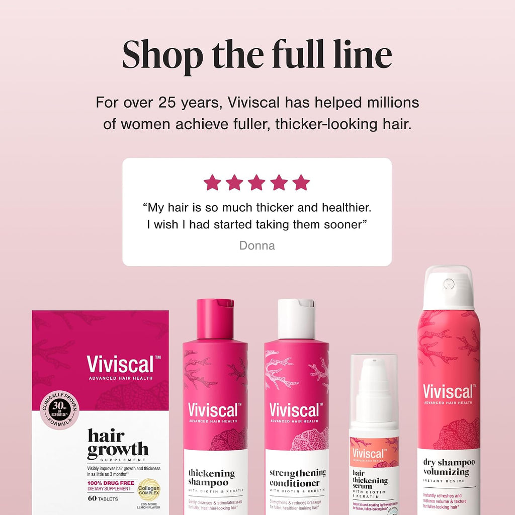 Viviscal Hair Growth Supplements for Women - Proprietary Collagen Complex, 60 Tablets