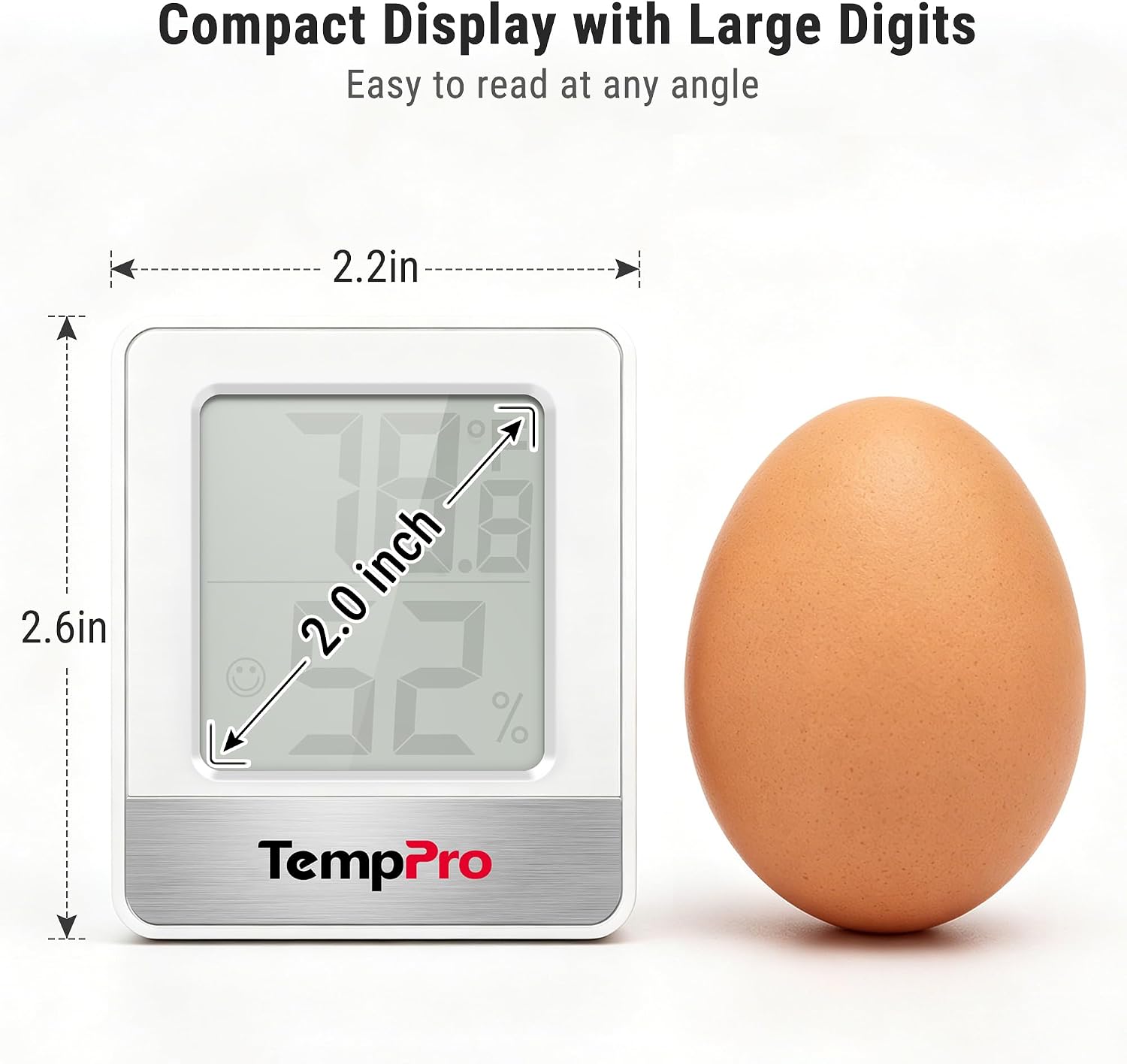 TempPro TP49 Digital Hygrometer Indoor Thermometer with Accurate Humidity Monitor