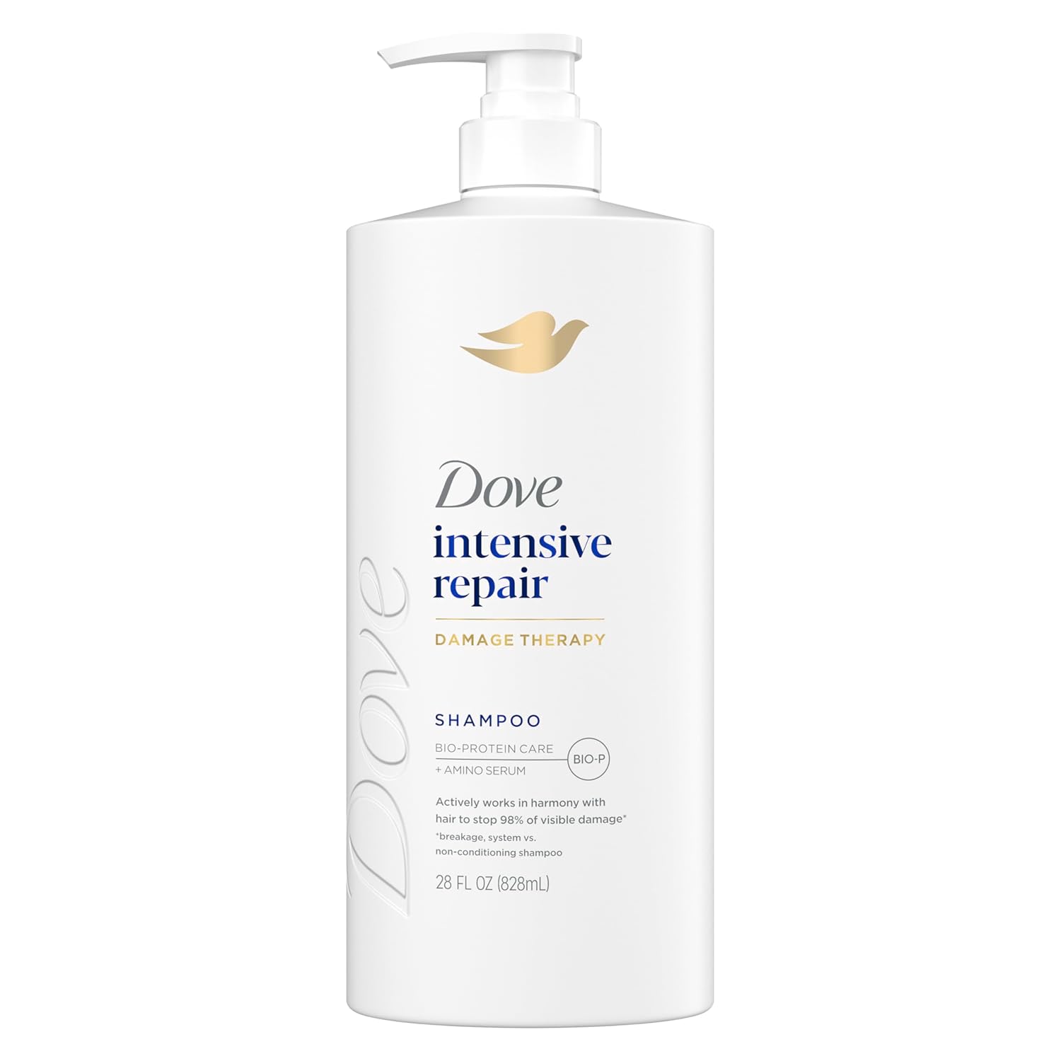 Dove Intensive Repair Shampoo for Damaged Hair with Bio-Protein & Amino Serum, 28 Fl Oz