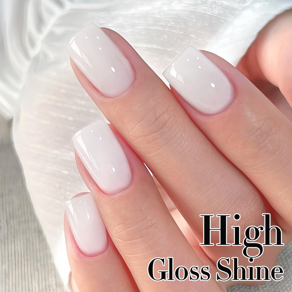 Double Rhythm Milky White Gel Polish - Same Bottle Formula for Long-Lasting Sheer Finish