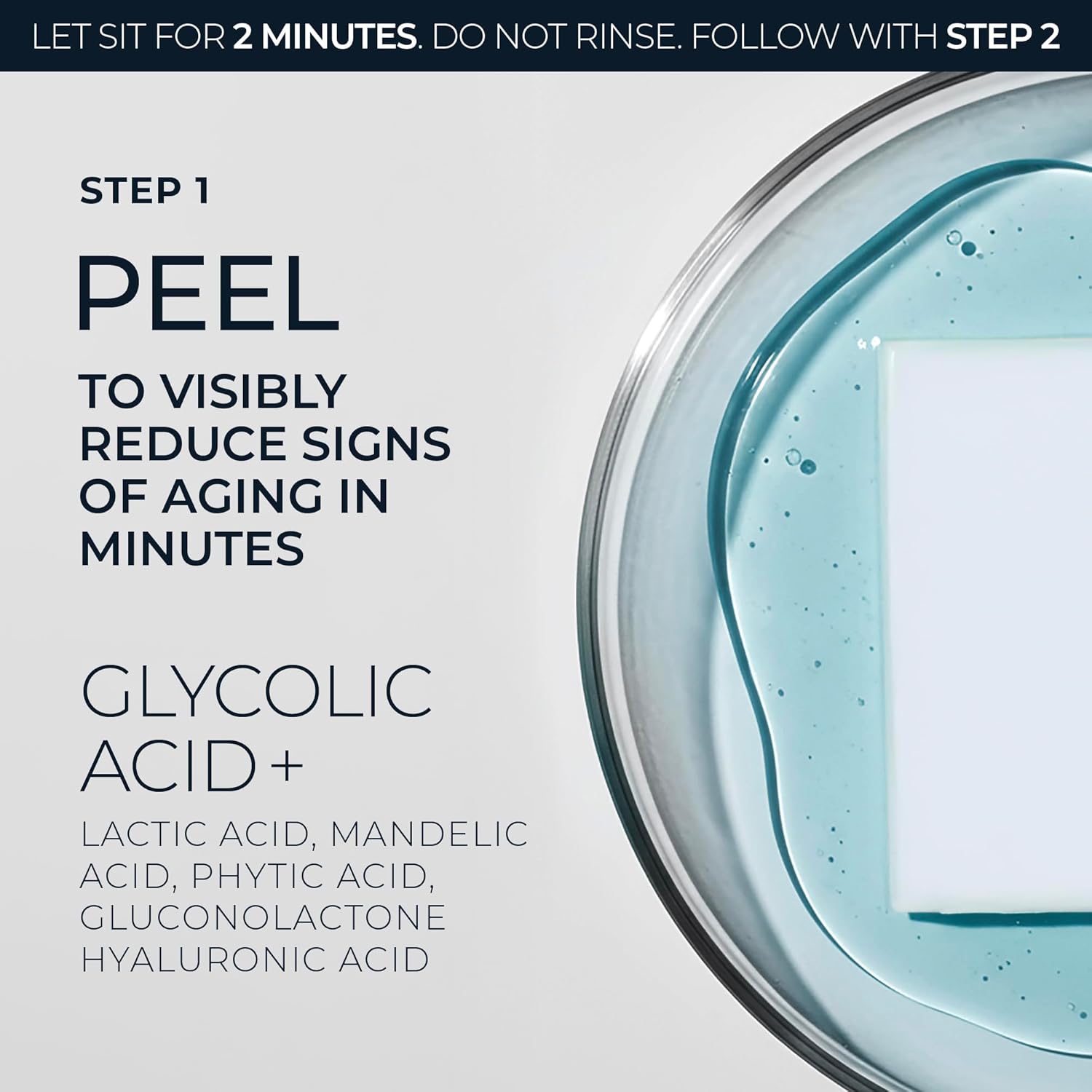 RoC Retinol Correxion Line Smoothing 2-Step Peel Pads - Clinical Retinol & 5-Acid Blend for Fine Lines & Dull Skin, 20 Treatments