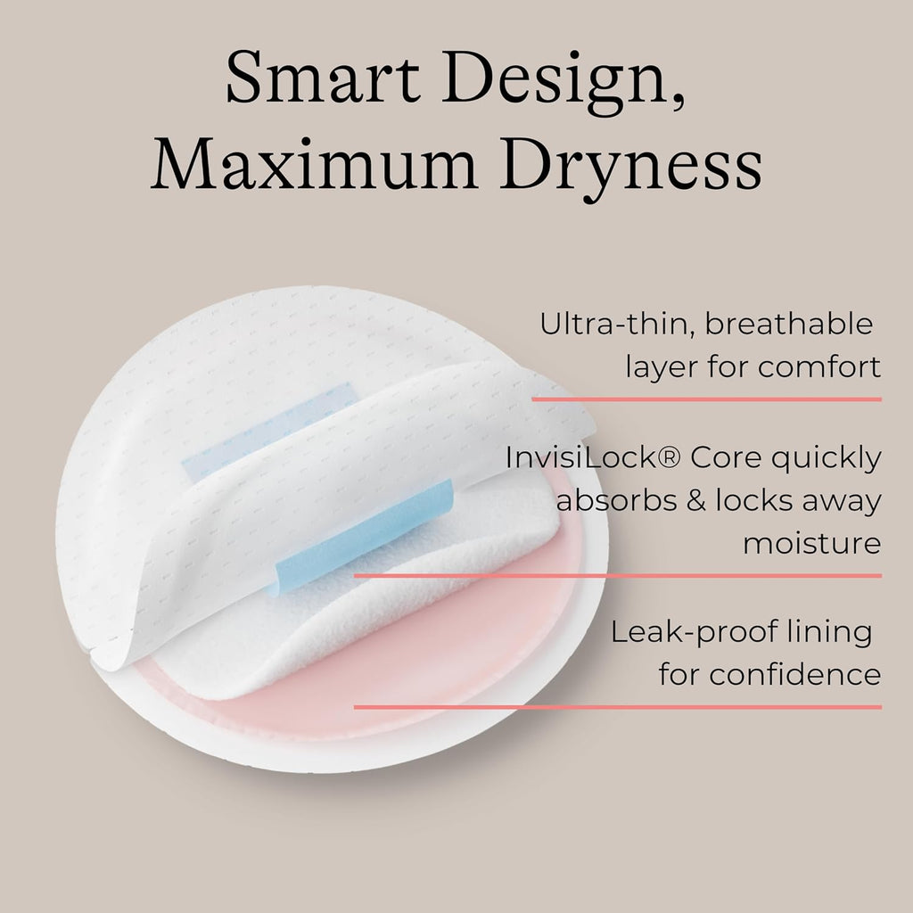 Lansinoh Stay Dry Disposable Nursing Pads - Soft & Absorbent Breastfeeding Pads, 100 Count