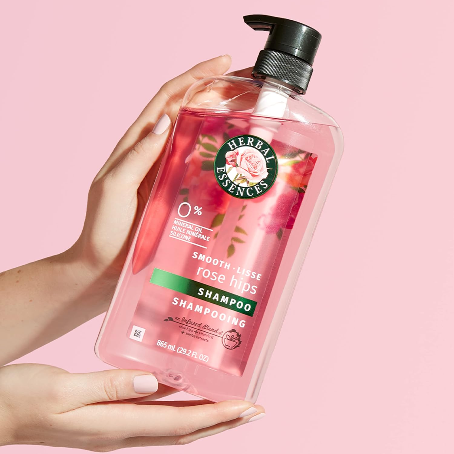 Herbal Essences Rose Hips Smooth Shampoo for Frizzy Hair - Shiny, Soft Hair with Vitamin E & Jojoba