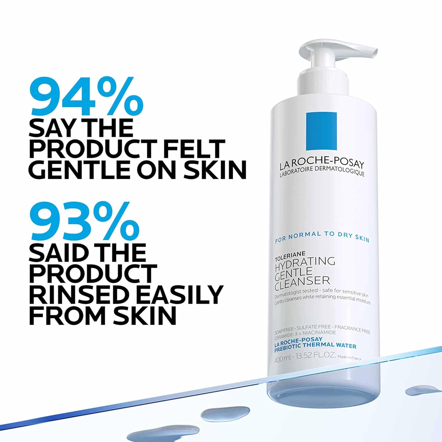 La Roche-Posay Toleriane Hydrating Gentle Face Wash - For Sensitive & Dry Skin