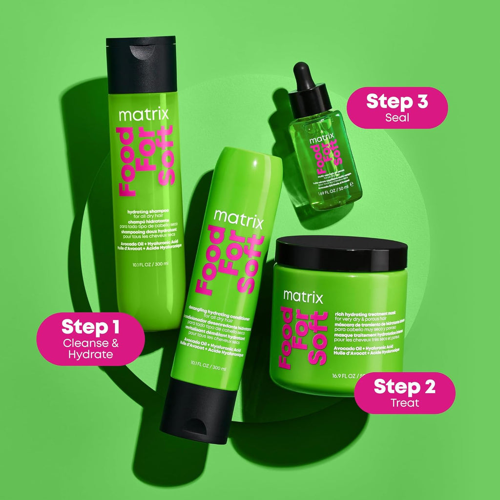 MATRIX Food For Soft Shampoo for Dry & Brittle Hair - Avocado Oil & Hyaluronic Acid (10.14 fl oz)