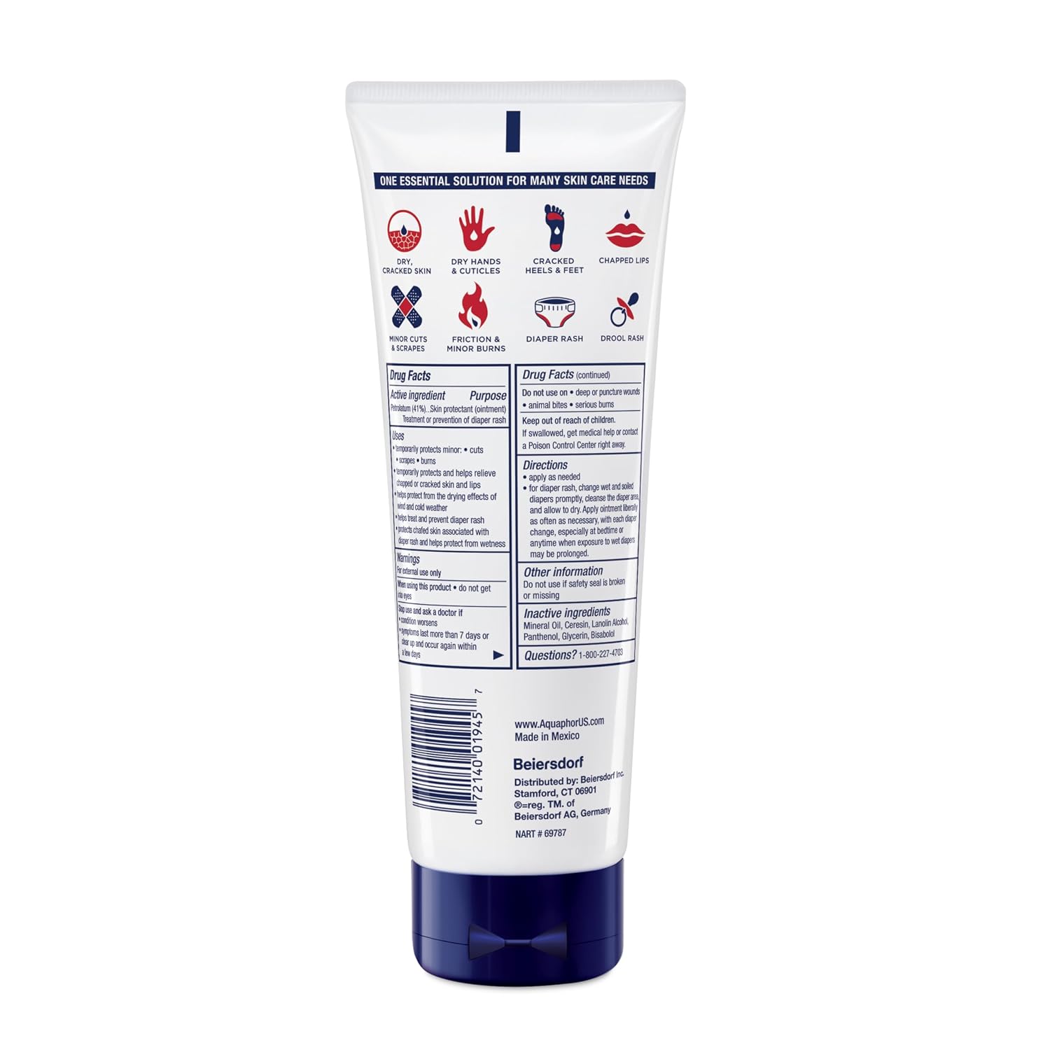 Aquaphor Healing Ointment for Dry & Cracked Skin - 7 Oz Tube
