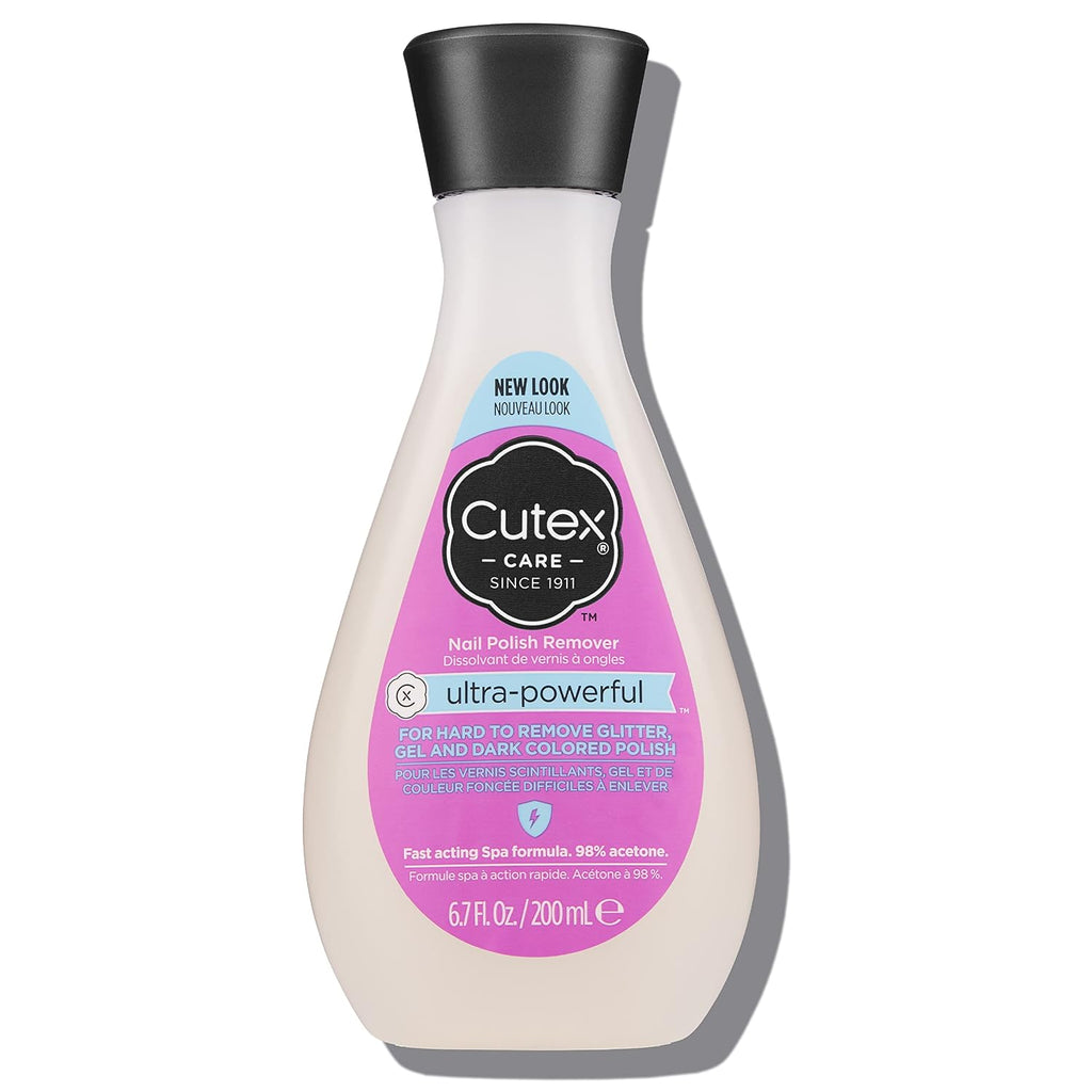Cutex Gel Nail Polish Remover - Removes Tough Polishes (UV Gel, Glitter) Fast & Paraben-Free, 6.76 Fl Oz