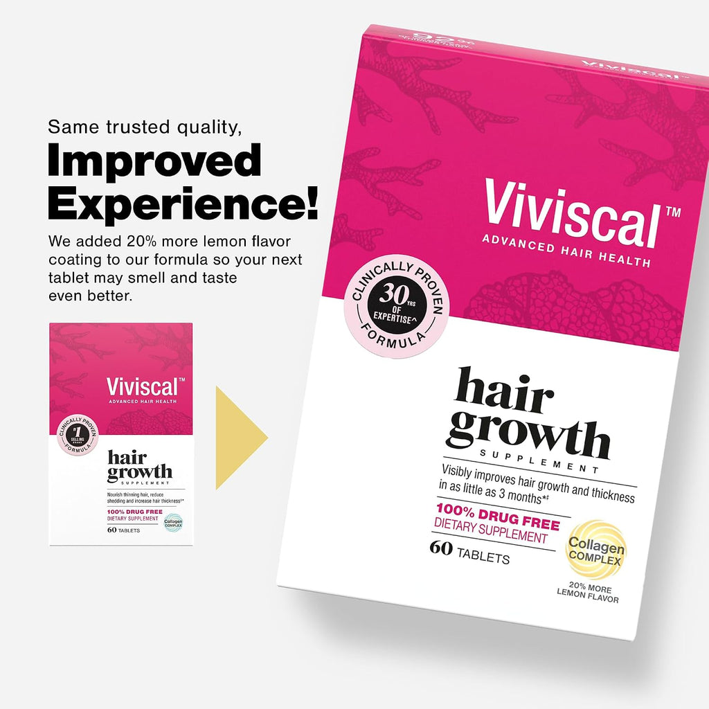 Viviscal Hair Growth Supplements for Women - Proprietary Collagen Complex, 60 Tablets