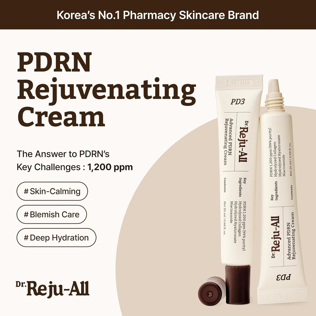 Dr.Reju-All PDRN Face Cream - 1200ppm Glass Skin Moisturizer for All Skin Types
