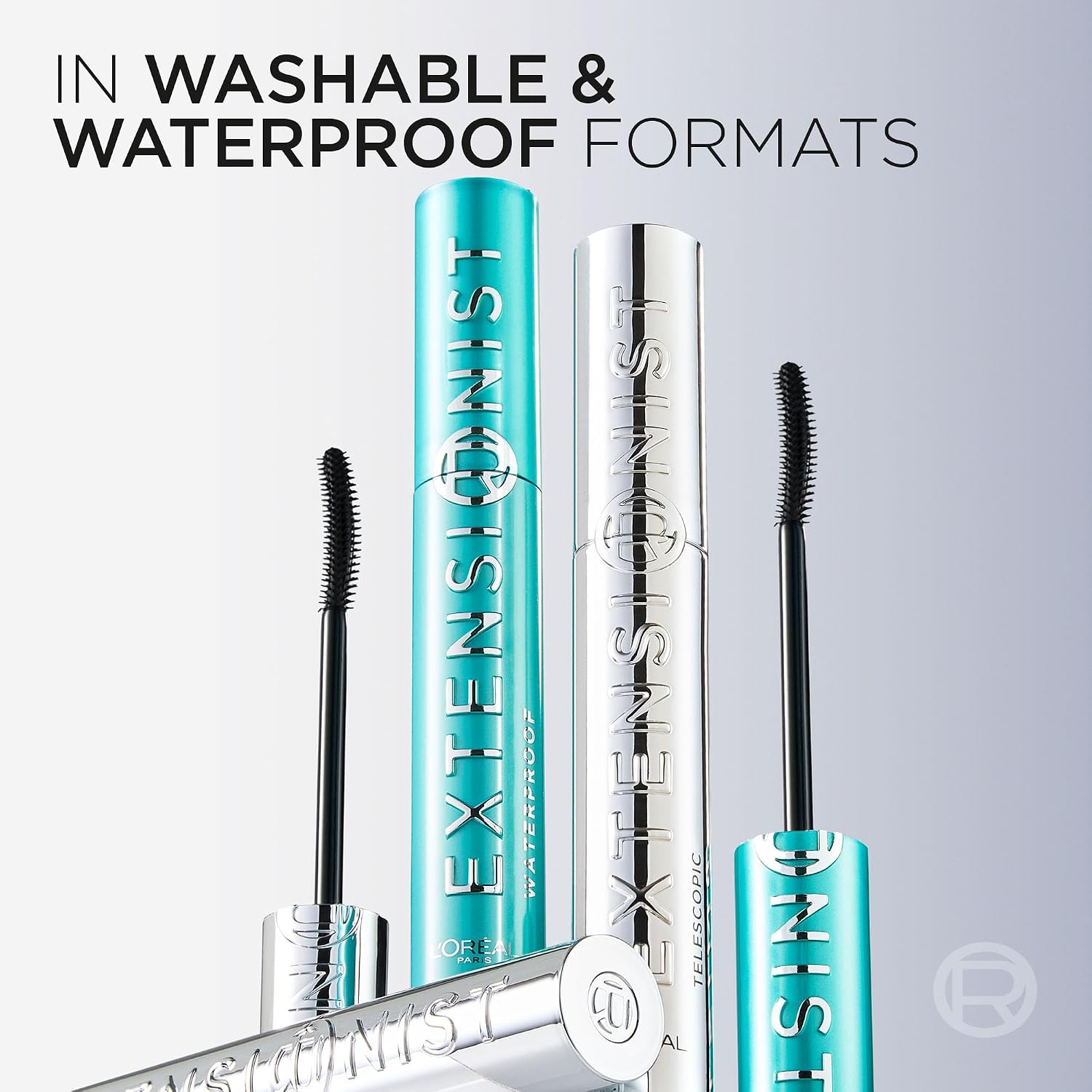 L'Oreal Paris Extensionist Mascara - Lengthening & Curling for Lash Extensions Look, Washable Blackest Black
