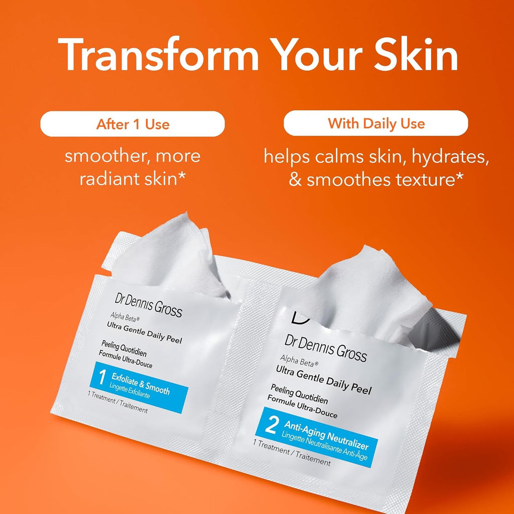 Dr. Dennis Gross Alpha Beta Ultra Gentle Daily Peel Pads for Dehydrated/Sensitive Skin (5 Treatments)