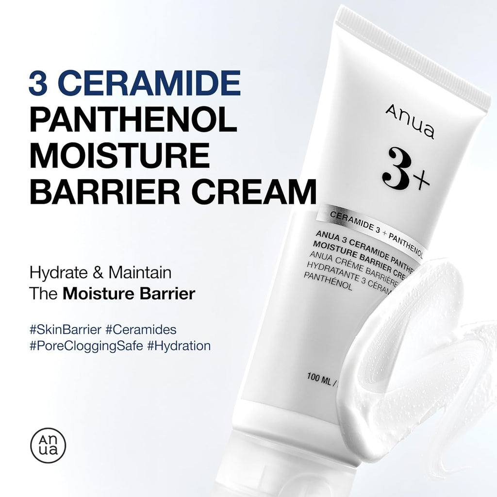 ANUA 3 Ceramide Panthenol Moisture Barrier Cream - Daily Hydration for All Skin Types