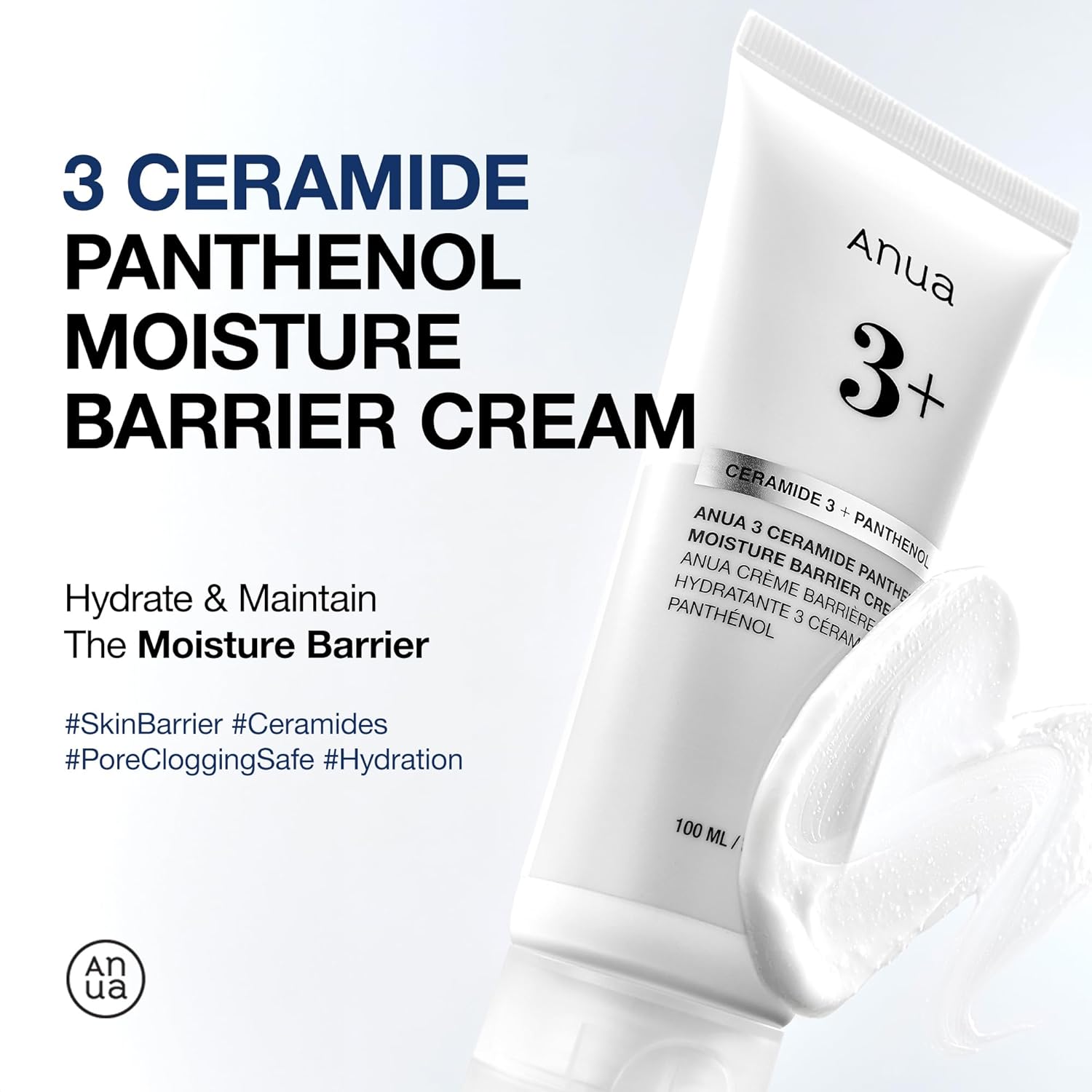 ANUA 3 Ceramide Panthenol Moisture Barrier Cream - Daily Hydration for All Skin Types