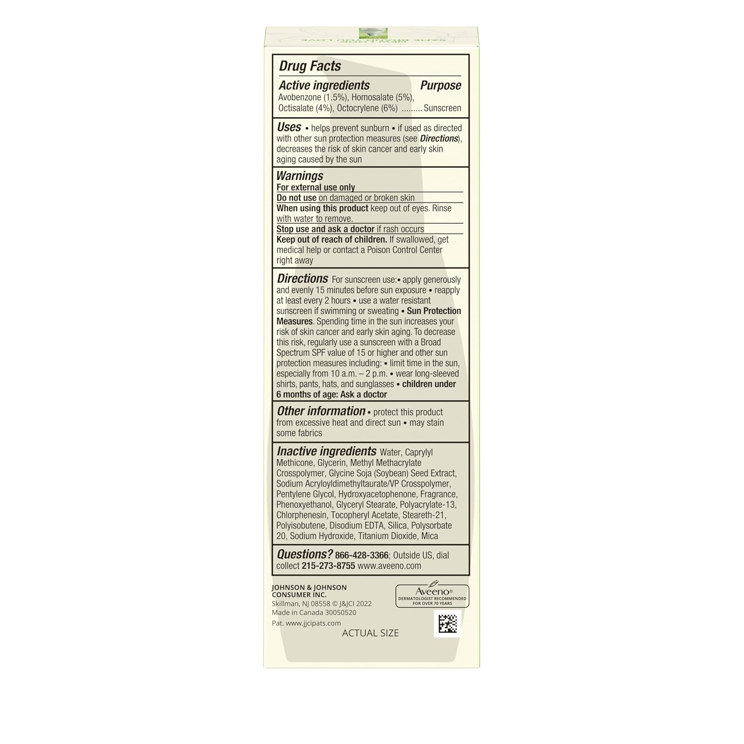 Aveeno Positively Radiant SPF 30 Moisturizer for Dry Skin - Hydrating Face Cream with Soy Extract & Broad Spectrum Sunscreen