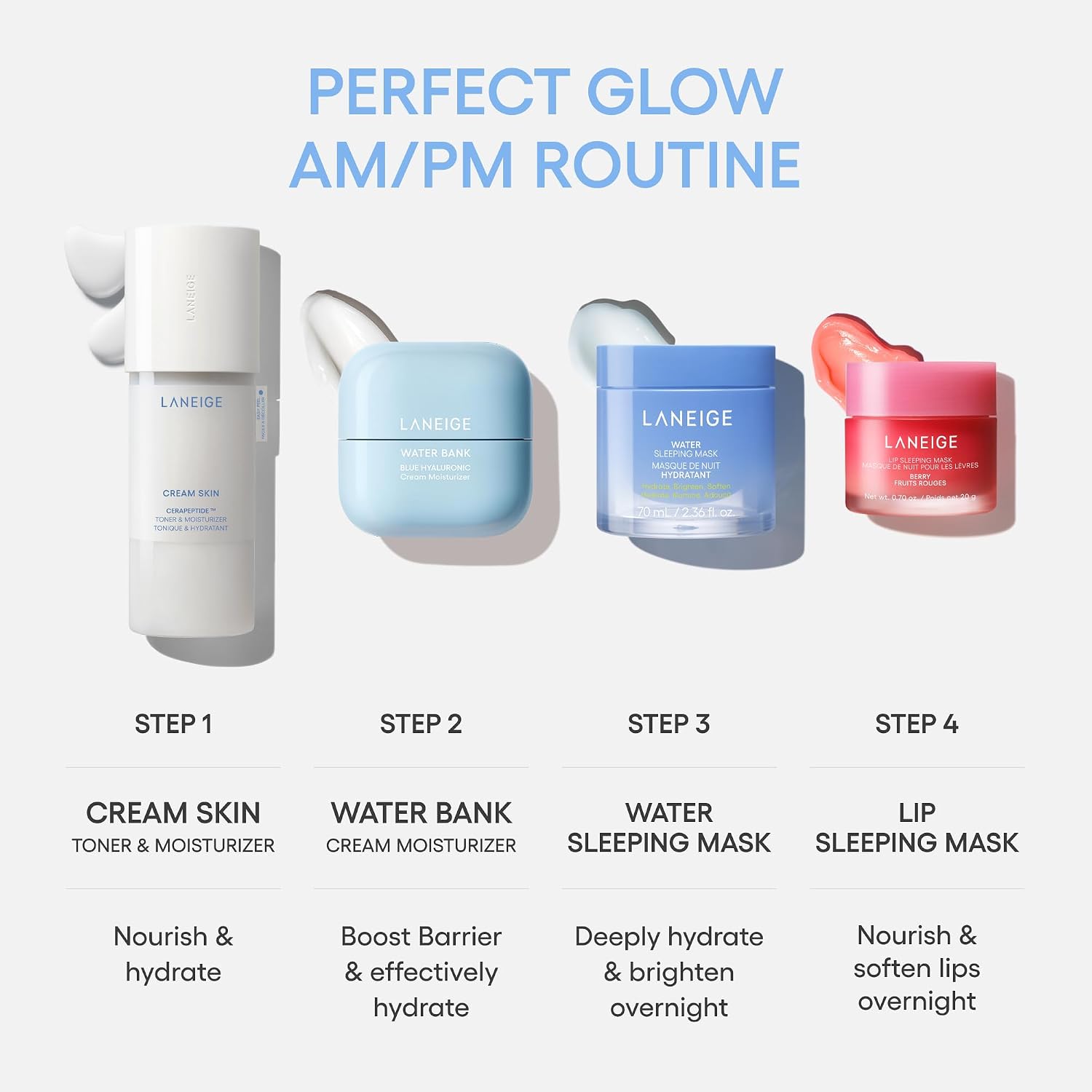 Laneige Water Bank Blue Hyaluronic Cream - Hydrating Face Moisturizer for All Skin Types