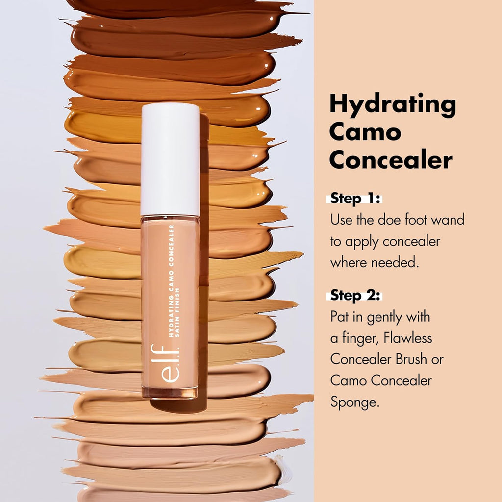 e.l.f. Hydrating Camo Concealer for Under-Eye Circles & Blemishes - Full Coverage, Satin Finish