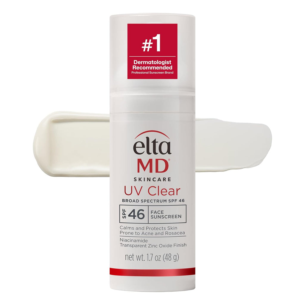 EltaMD UV Clear Face Sunscreen SPF 46 - Oil-Free Zinc Oxide Sunscreen for Sensitive Skin