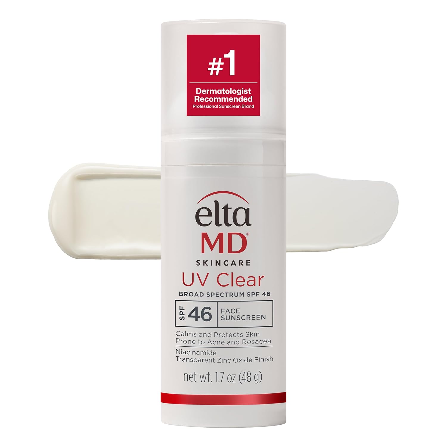 EltaMD UV Clear Face Sunscreen SPF 46 - Oil-Free Zinc Oxide Sunscreen for Sensitive Skin