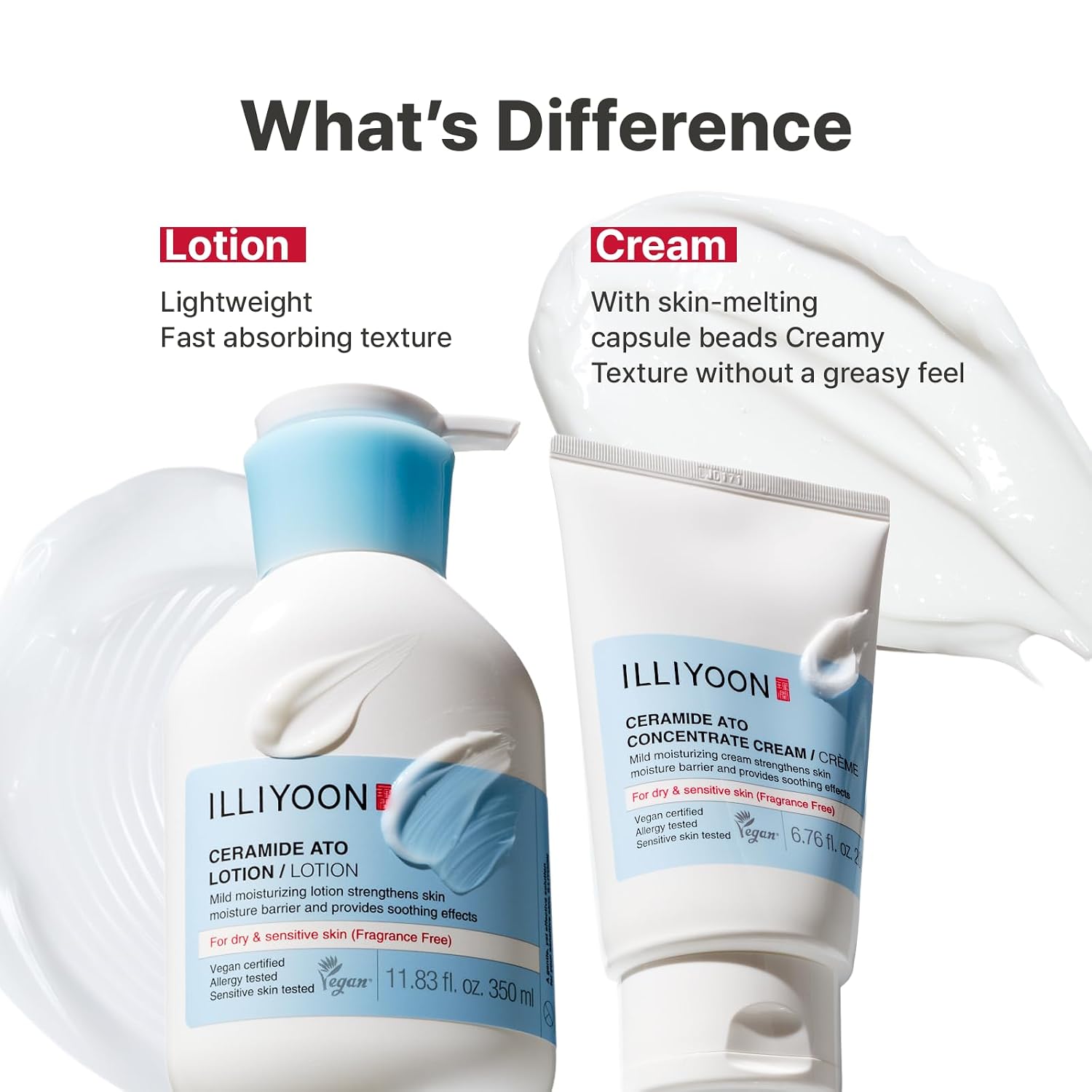 Illiyoon Ceramide Ato Concentrate Cream - 100hr Hydration for Dry & Sensitive Skin, Gentle for All Ages