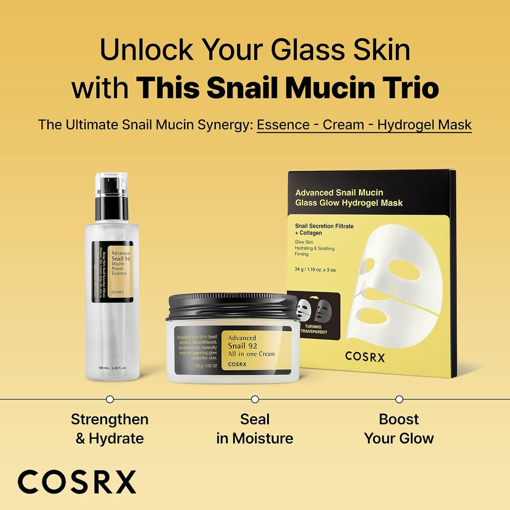 COSRX Snail Mucin 96% Repairing Serum - Hydrating Face Essence for Dryness & Fine Lines, 100ml
