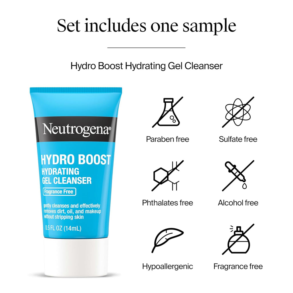 Neutrogena Hydro Boost Hydrating Gel Cream + Cleanser for Sensitive Skin - 1.7 fl oz Moisturizer & 0.5 fl oz Cleanser