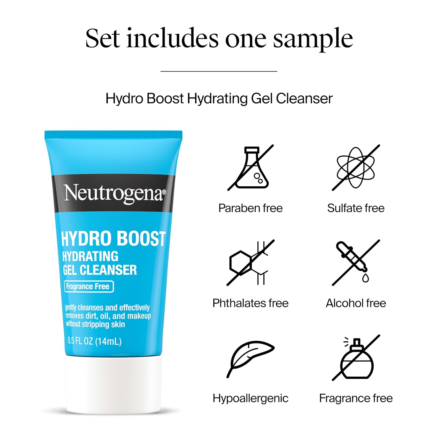 Neutrogena Hydro Boost Hydrating Gel Cream + Cleanser for Sensitive Skin - 1.7 fl oz Moisturizer & 0.5 fl oz Cleanser