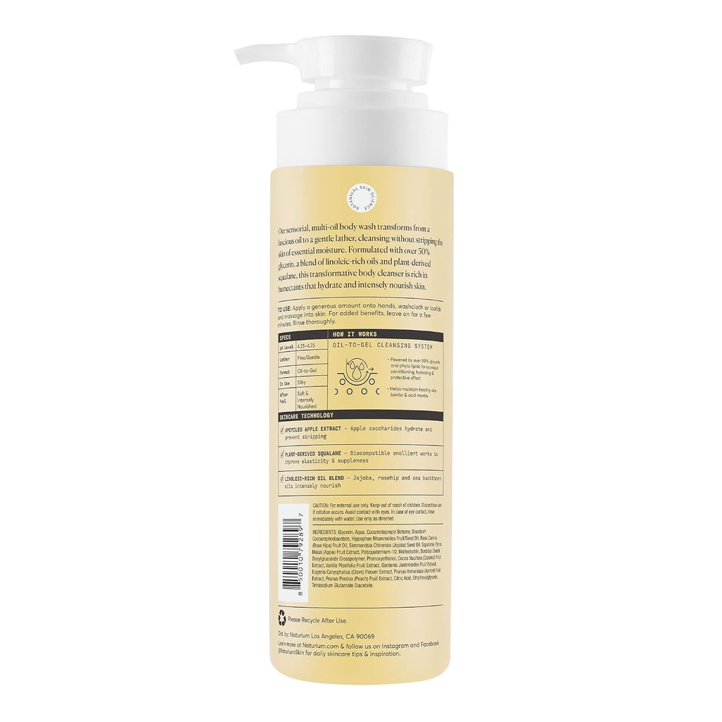 Naturium Glow Getter Multi-Oil Hydrating Body Wash - Gentle Cleanser for All Skin Types, 16.9 fl oz